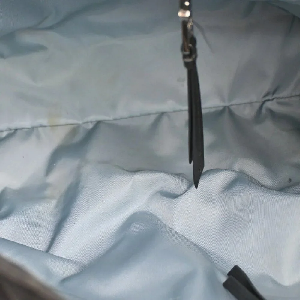 PRADA MILANO Etiquette Tote Bag Nylon Leather Black Italy 33CA290 - Picture 7 of 14